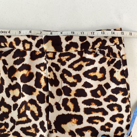 Le Superbe Cathouse High Waist Flare Ankle Pants Stretchy Animal Leopard Print - Picture 12 of 16
